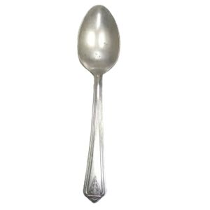 Diamond Steel Co. Silver Plate Triangle Fan Tip Pattern 6" Teaspoon